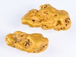gold nuggets - used in 18 carat gold