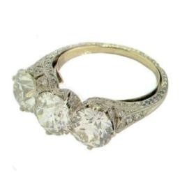 three stone diamond engagement ring