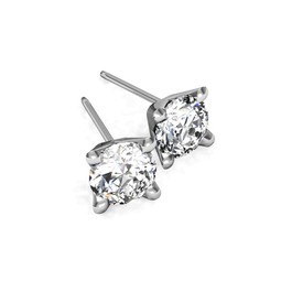 white gold diamond stud earrings