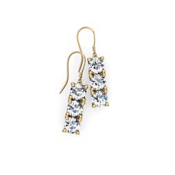 Yellow gold drop diamond earrings