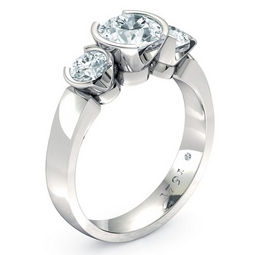platinum 3 stone engagement ring