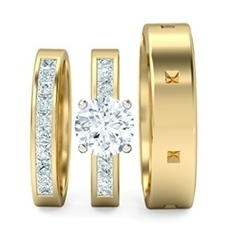 Matching Gold Wedding Ring Set Matching Gold Wedding Ring Set