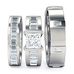 Platinum Diamond Wedding Ring Set Platinum Diamond Wedding Ring Set