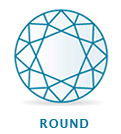 round brilliant diamond shape