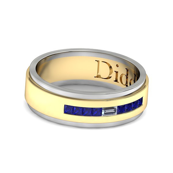 Lowe Custom Design Diamond Band in 18kt Yellow Gold & 18kt White Gold AU