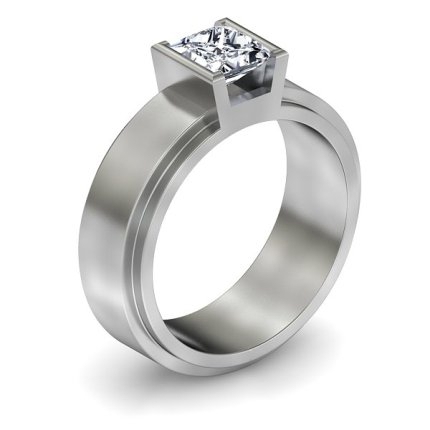 Brad and Lisa Princess Diamond Ring in Platinum 950 AU