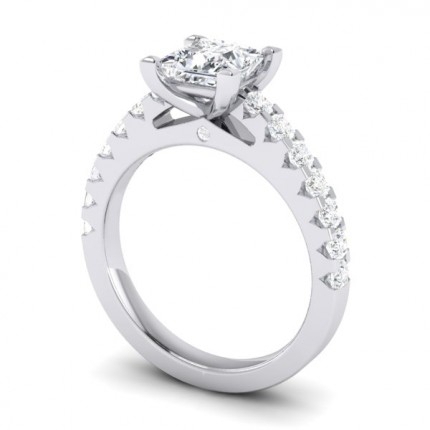 AHBitti_V2 Princess Diamond Ring in Platinum 950 AU - Main View