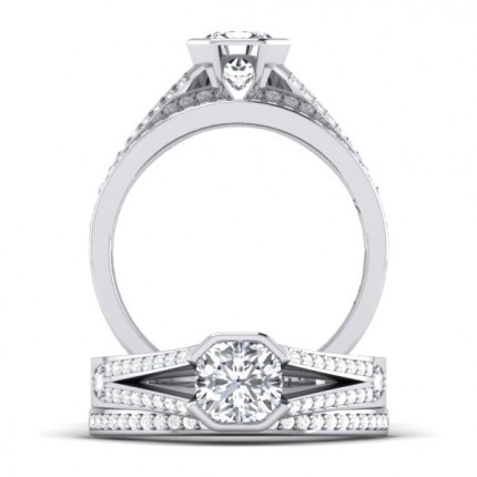 Bespoke Alice Herald Design Band in 18kt White Gold AU