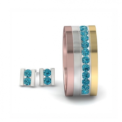 CM Muscat Earrings Diamond Earrings in 18kt White Gold AU