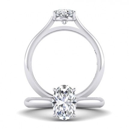 Bespoke Oval engagement ring Oval Diamond Ring in Platinum 950 AU