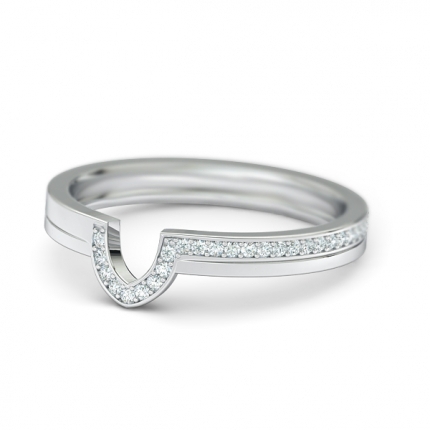 Custom Wedding Band for Ann Brakey in Platinum 950 AU - Main View