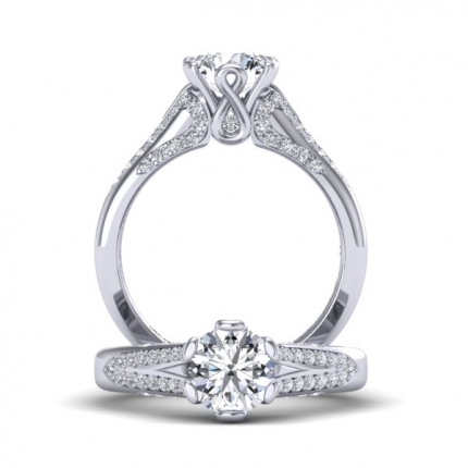 AH_Brouwer Round Brilliant Diamond Band in Platinum 950 AU - Main View