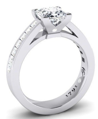 Bespoke Princess engagement ring Princess Diamond Ring in Platinum 950 AU