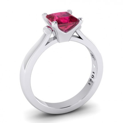 AH_Fitzsimon Princess Diamond Ring in 18kt White Gold AU - Main View