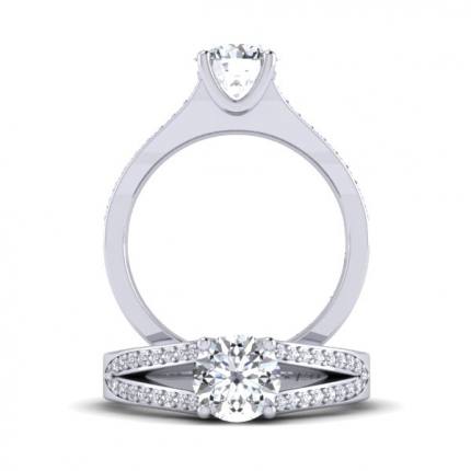 AH_Gabrielle Round Brilliant Diamond Ring in Platinum 950 AU