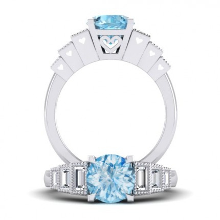 Bespoke Alice Herald Engagement ring Diamond Ring in Platinum 950 AU
