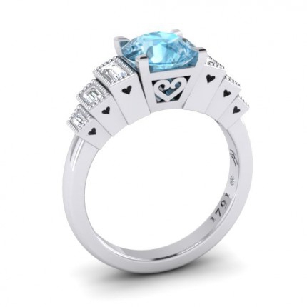 Bespoke Alice Herald Engagement ring Diamond Ring in Platinum 950 AU - Main View