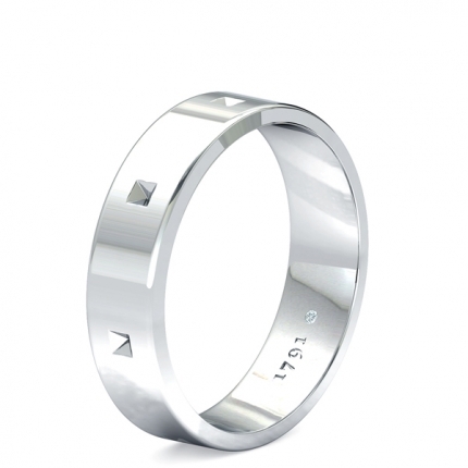 Fiorella Men's Wedding Ring Band in Platinum 950 AU - Main View