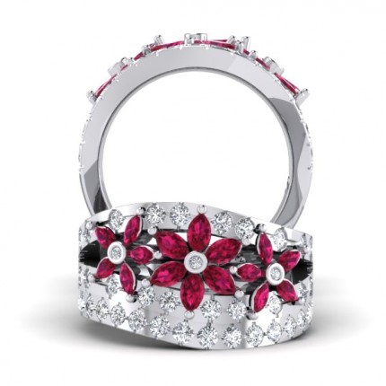 Pullin Bespoke Wedding Ring Diamond Band in Platinum 950 AU - Main View