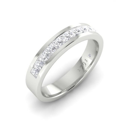 1791 Princess Band Diamond Band in 18kt White Gold AU - Main View