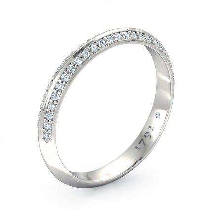 1791 Solitaire Celebration Ring in 18kt White Gold AU - Main View