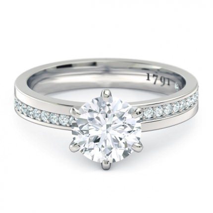 Bella Round Brilliant Engagement Ring in Platinum 950 AU