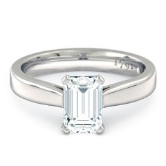 Brilliante Emerald Engagement Ring in Platinum 950