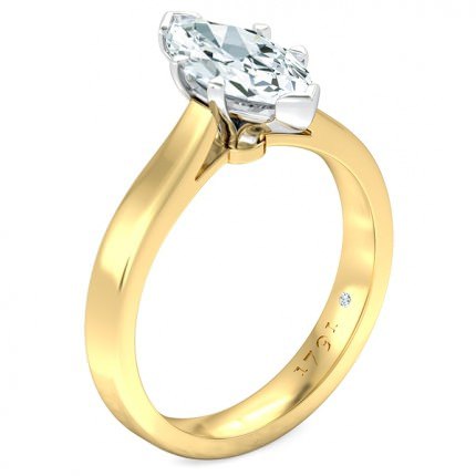 Duchess Marquise Engagement Ring in 18kt Yellow Gold AU - Main View