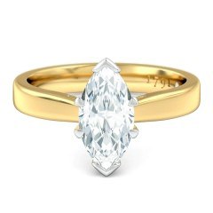 Duchess Marquise Engagement Ring in 18kt Yellow Gold + PT setting