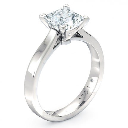 Princess Solitaire Princess Engagement Ring in Platinum 950 AU - Main View