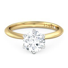 1791 Classic Round Brilliant Engagement Ring in 18kt Yellow Gold + PT setting