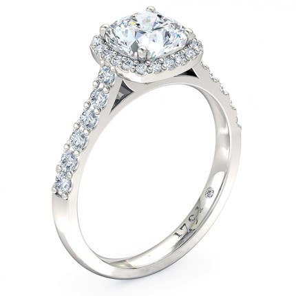 Priana Cushion Diamond Ring in Platinum 950 AU - Main View