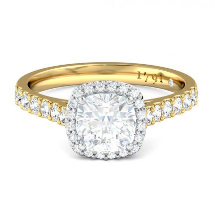 Priana Cushion Diamond Ring in 18kt Yellow Gold AU