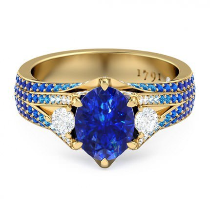 Sierra Sapphire Ring in 18kt Yellow Gold AU