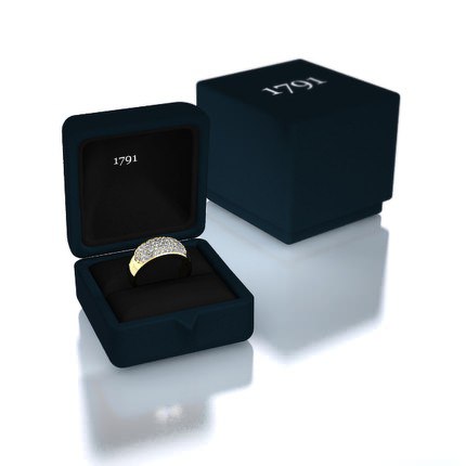 The Siren Diamond Ring in Platinum 950 AU - Box View