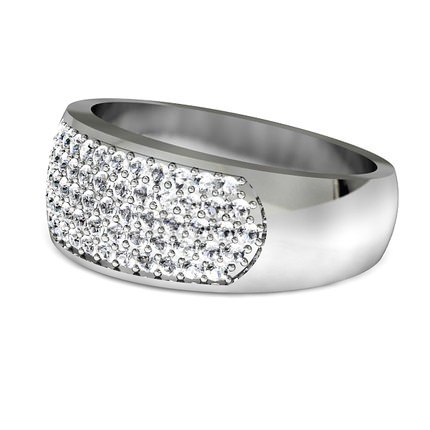 The Siren Diamond Ring in 18kt White Gold AU - Side View