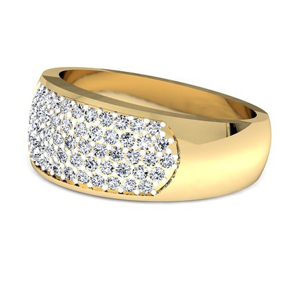 The Siren Diamond Ring in 18kt Yellow Gold & 18kt White Gold AU - Side View