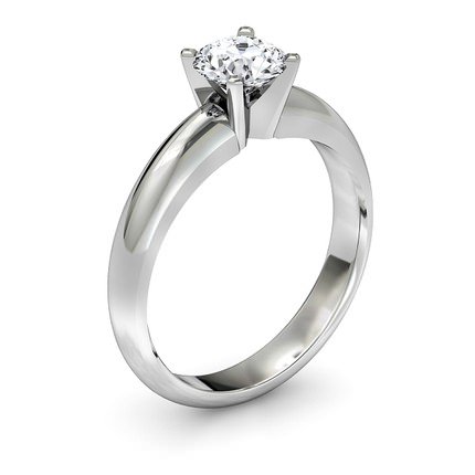 Allure Round Brilliant Diamond Ring in Platinum 950 AU - Main View