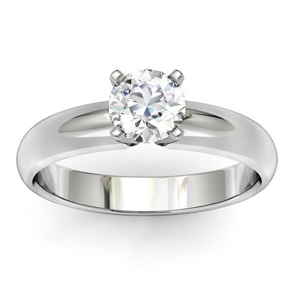 Allure Round Brilliant Diamond Ring in Platinum 950 AU
