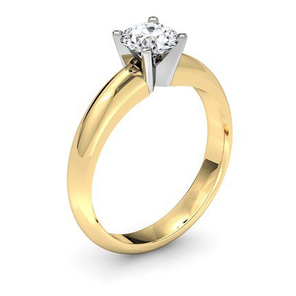 Allure Round Brilliant Diamond Ring in 18kt Yellow Gold AU - Main View