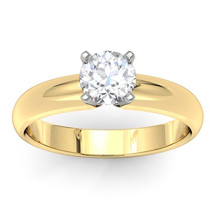 Allure Round Brilliant Diamond Ring in 18kt Yellow Gold AU