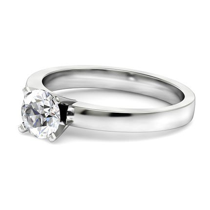 Harmony Round Brilliant Diamond Ring in Platinum 950 AU - Side View