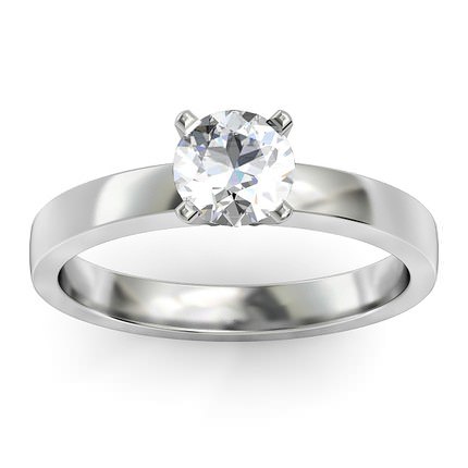 Harmony Round Brilliant Diamond Ring in Platinum 950 AU