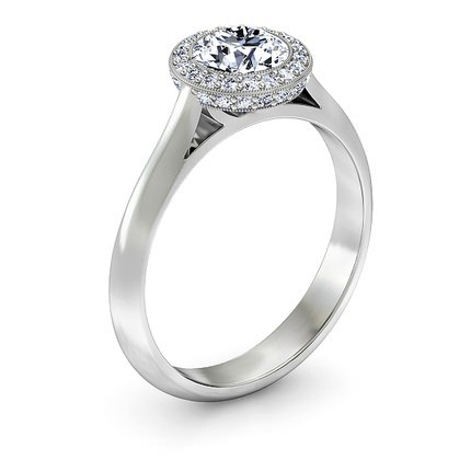 1791 Cluster Round Brilliant Diamond Ring in Platinum 950 AU - Main View