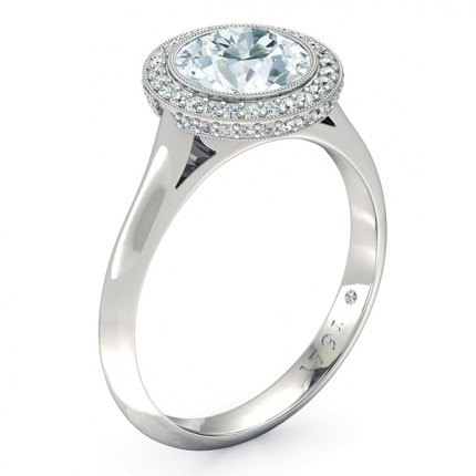 1791 Cluster Round Brilliant Diamond Ring in Platinum 950 AU - Main View