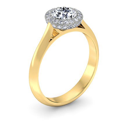 1791 Cluster Round Brilliant Diamond Ring in 18kt Yellow Gold AU - Main View