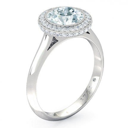 1791 Cluster Round Brilliant Engagement Ring in Platinum 950 AU - Main View