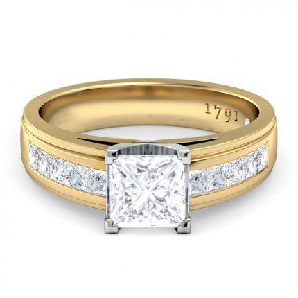 1791 Princess Princess Engagement Ring in 18kt Yellow Gold AU