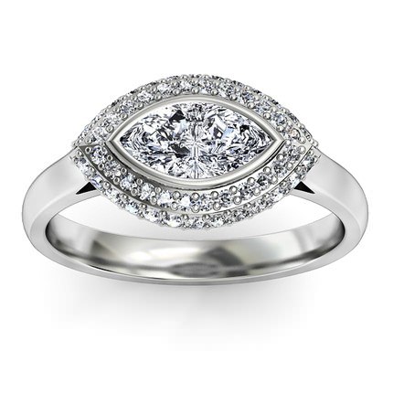 Venecia Marquise Diamond Ring in Platinum 950 AU