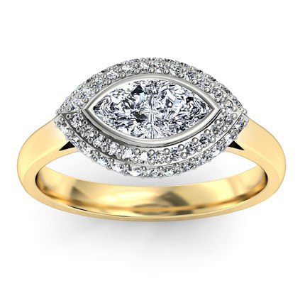 Venecia Marquise Diamond Ring in 18kt Yellow Gold AU